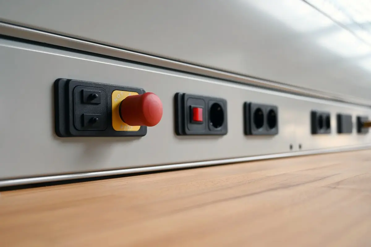 Cuadro eléctrico nuevo de vivienda con siete circuitos etiquetados